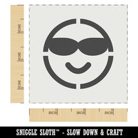 Sunglasses Cool Smile Happy Emoticon Wall Cookie DIY Craft Reusable Stencil