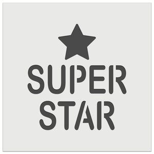 Super Star Fun Text Teacher School Wall Cookie DIY Craft Reusable Stencil