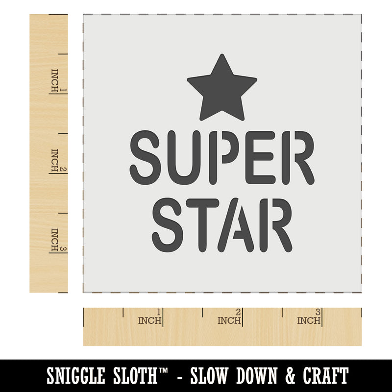 Super Star Fun Text Teacher School Wall Cookie DIY Craft Reusable Stencil