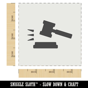Gavel Judge Lawyer Icon Wall Cookie DIY Craft Reusable Stencil