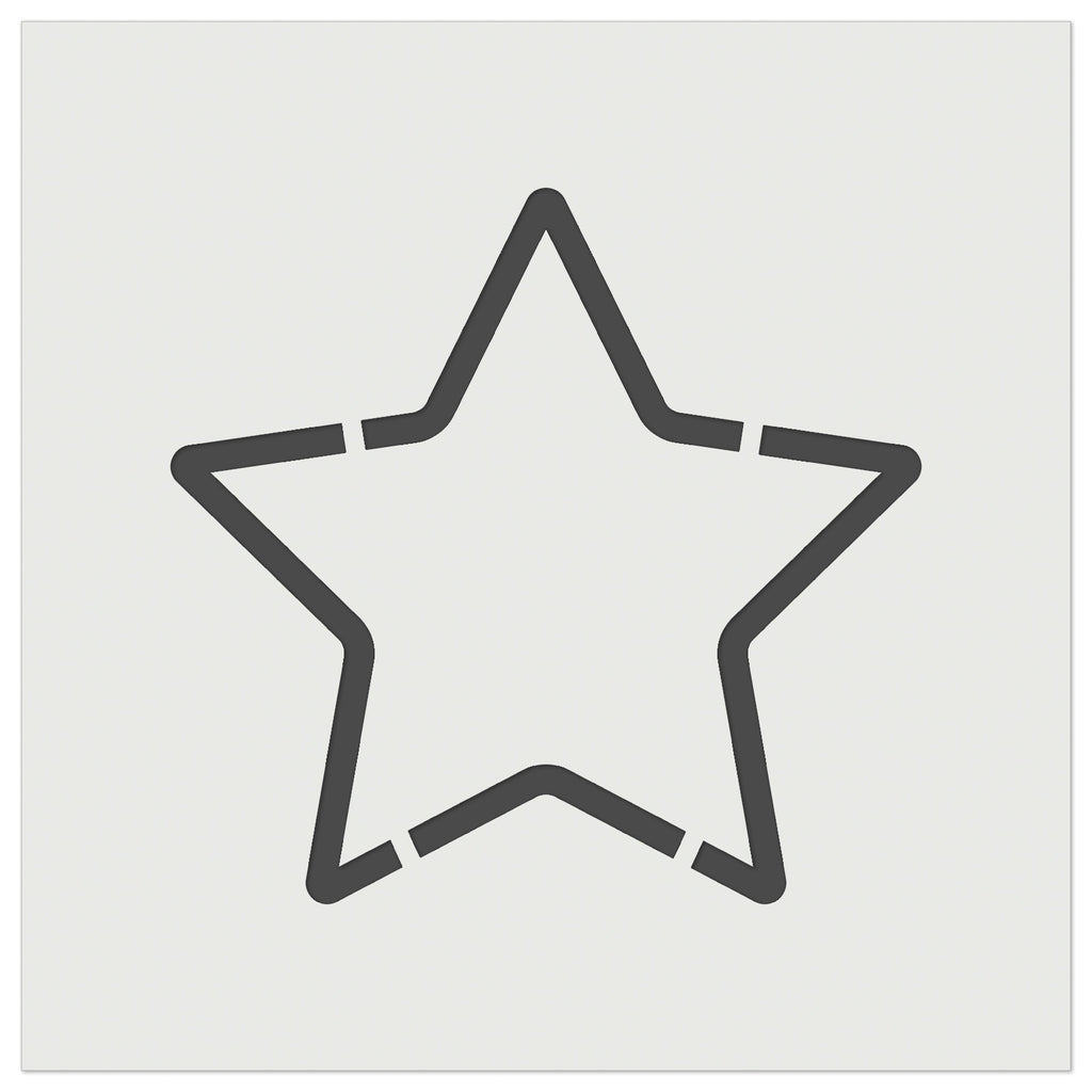 Star Shape Excellent Outline Wall Cookie DIY Craft Reusable Stencil