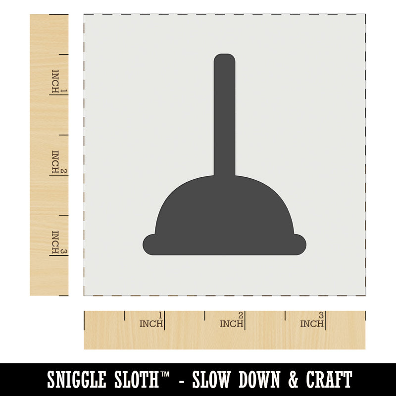 Toilet Plunger Plumbing Icon Solid Wall Cookie DIY Craft Reusable Stencil