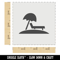 Lounge Chair Umbrella Beach Sun Wall Cookie DIY Craft Reusable Stencil