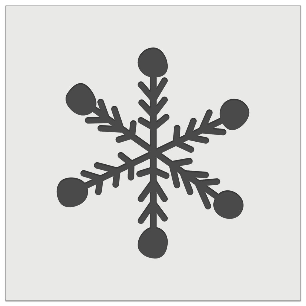 Snowflake Doodle Winter Wall Cookie DIY Craft Reusable Stencil