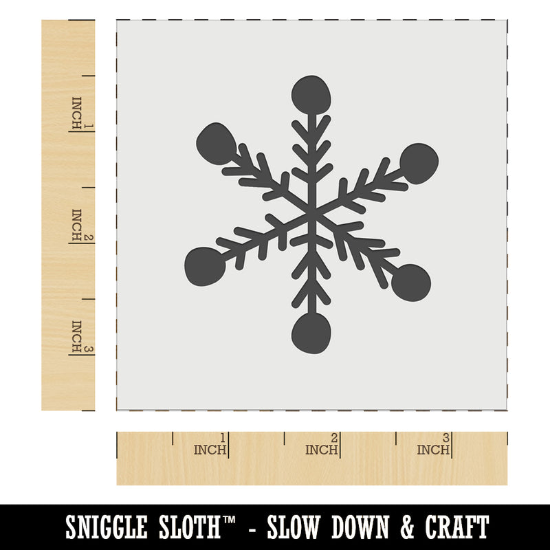 Snowflake Doodle Winter Wall Cookie DIY Craft Reusable Stencil