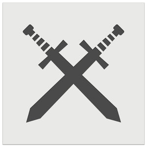 Crossed Swords Battle Icon Wall Cookie DIY Craft Reusable Stencil