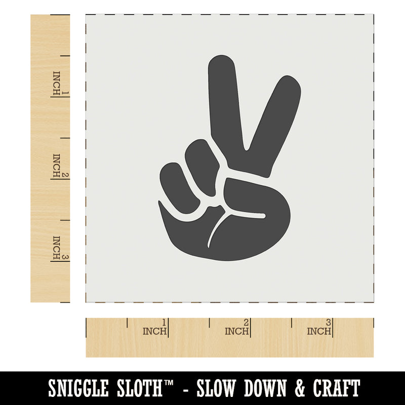 Peace Hand Sign Wall Cookie DIY Craft Reusable Stencil