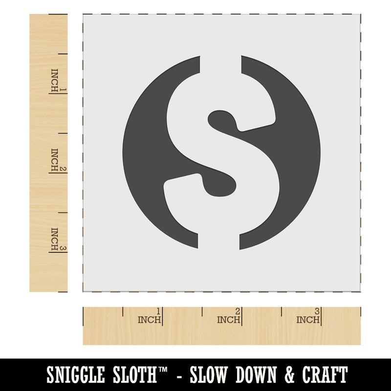 Dollar Sign Money in Circle Wall Cookie DIY Craft Reusable Stencil