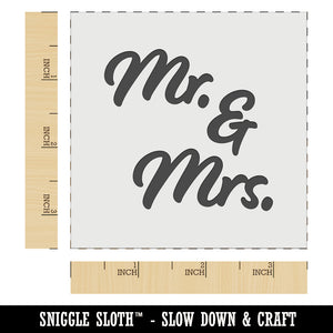 Mr. and Mrs. Married Couple Wedding Anniversary Wall Cookie DIY Craft Reusable Stencil