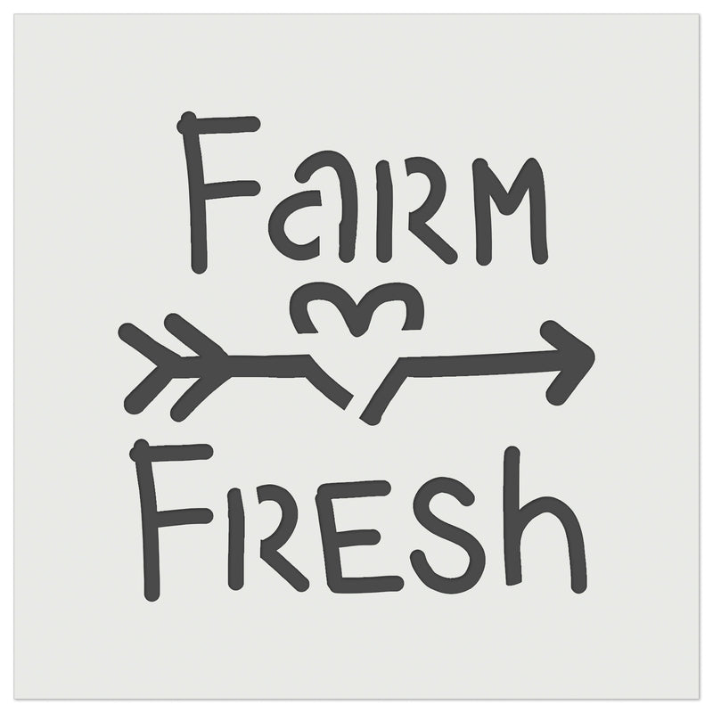 Farm Fresh Arrow Heart Wall Cookie DIY Craft Reusable Stencil