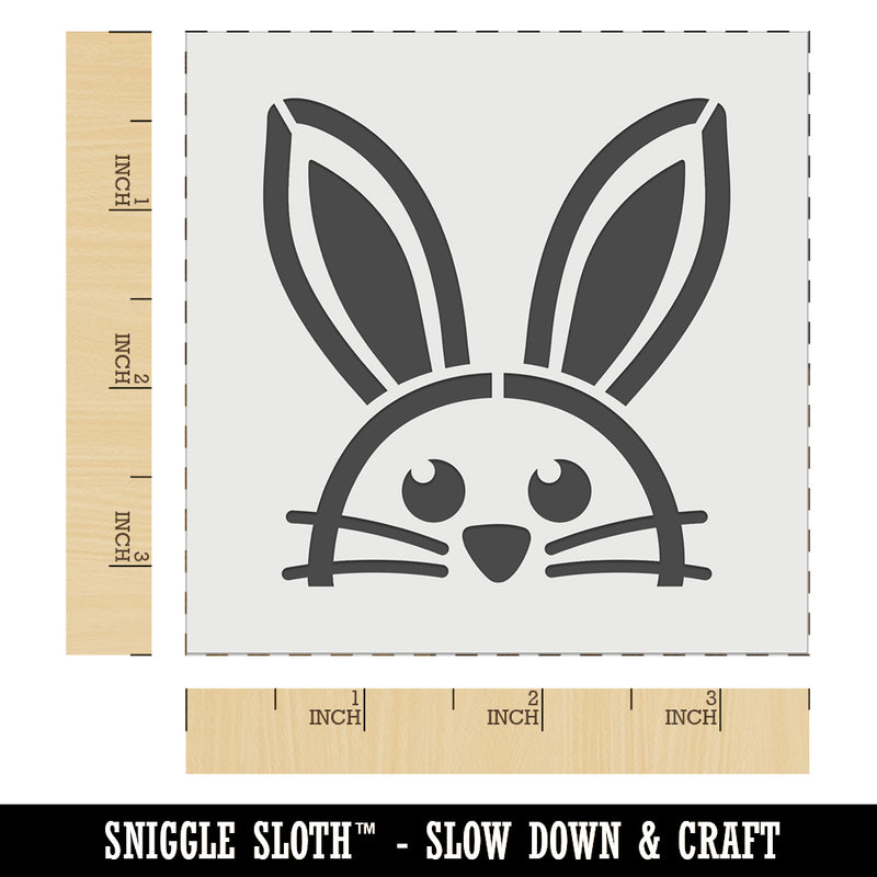 Peeking Bunny Rabbit Wall Cookie DIY Craft Reusable Stencil