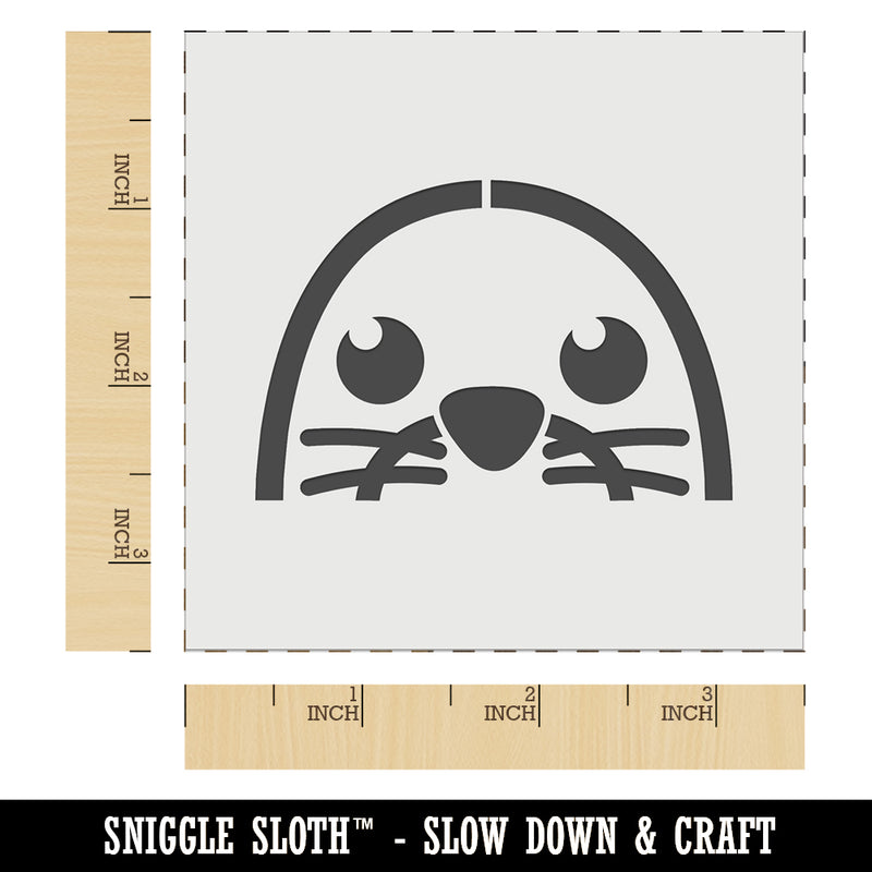 Peeking Seal Wall Cookie DIY Craft Reusable Stencil