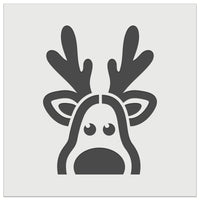 Peeking Reindeer Christmas Wall Cookie DIY Craft Reusable Stencil