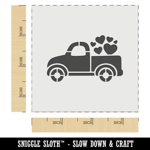 Cute Truck with Hearts Wall Cookie DIY Craft Reusable Stencil