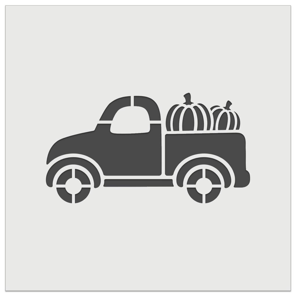 Cute Truck with Pumpkins Fall Harvest Wall Cookie DIY Craft Reusable Stencil