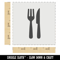 Fork and Knife Solid Silhouette Wall Cookie DIY Craft Reusable Stencil