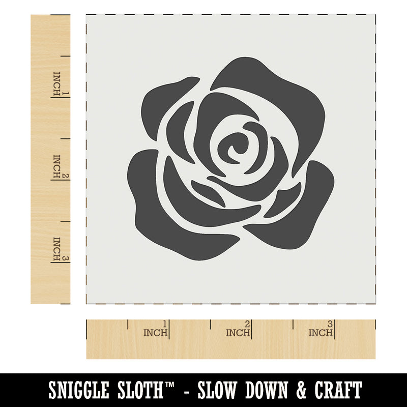 Rose Flower Solid Wall Cookie DIY Craft Reusable Stencil
