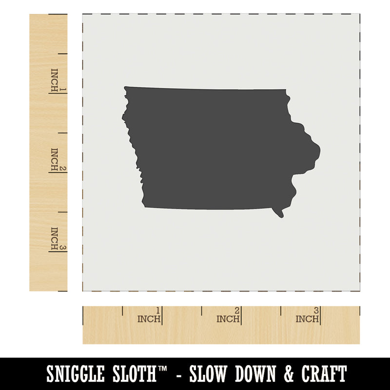 Iowa State Silhouette Wall Cookie DIY Craft Reusable Stencil