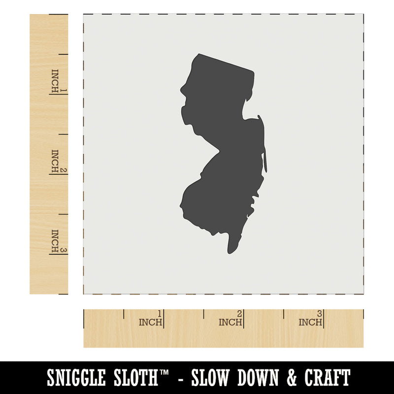 New Jersey State Silhouette Wall Cookie DIY Craft Reusable Stencil