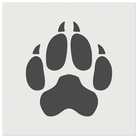 Wolf Coyote Paw Print Wall Cookie DIY Craft Reusable Stencil