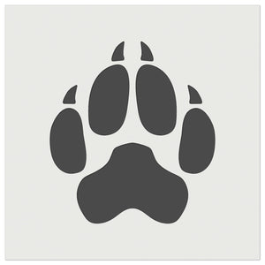 Wolf Coyote Paw Print Wall Cookie DIY Craft Reusable Stencil