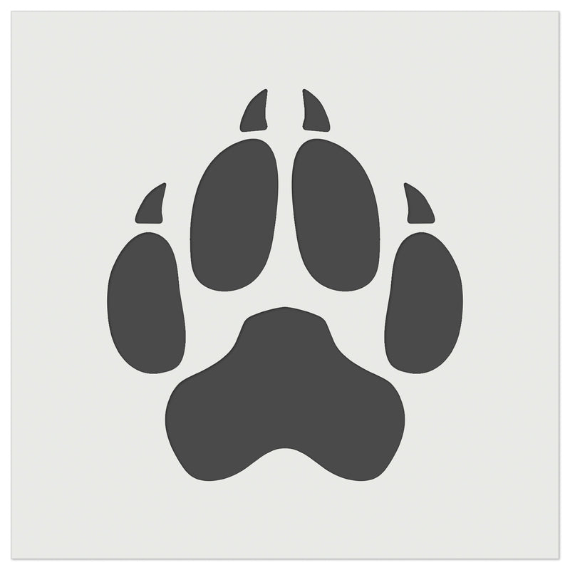 Wolf Coyote Paw Print Wall Cookie DIY Craft Reusable Stencil