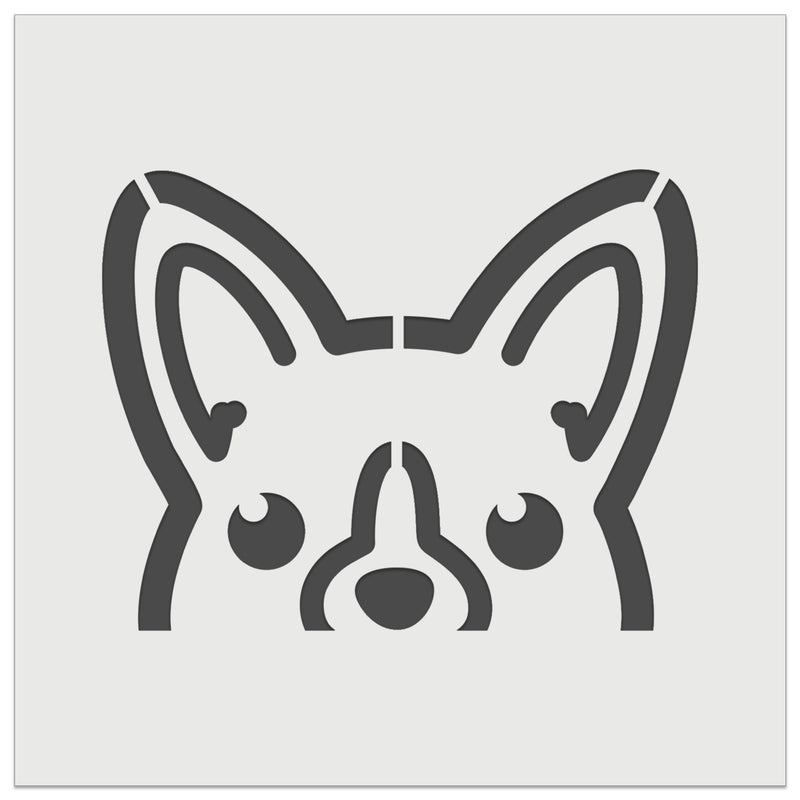 Peeking Corgi Dog Wall Cookie DIY Craft Reusable Stencil