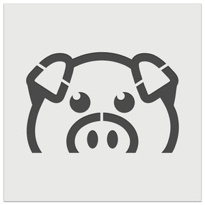 Peeking Pig Wall Cookie DIY Craft Reusable Stencil