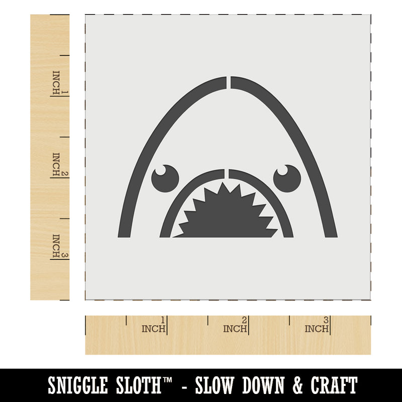 Peeking Shark Wall Cookie DIY Craft Reusable Stencil