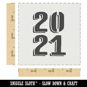 2021 Stacked Graduation Shadow Wall Cookie DIY Craft Reusable Stencil