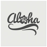 Aloha with Hibiscus Flower Hawaii Wall Cookie DIY Craft Reusable Stencil