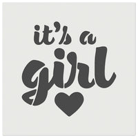 It's a Girl Baby Shower Party Wall Cookie DIY Craft Reusable Stencil