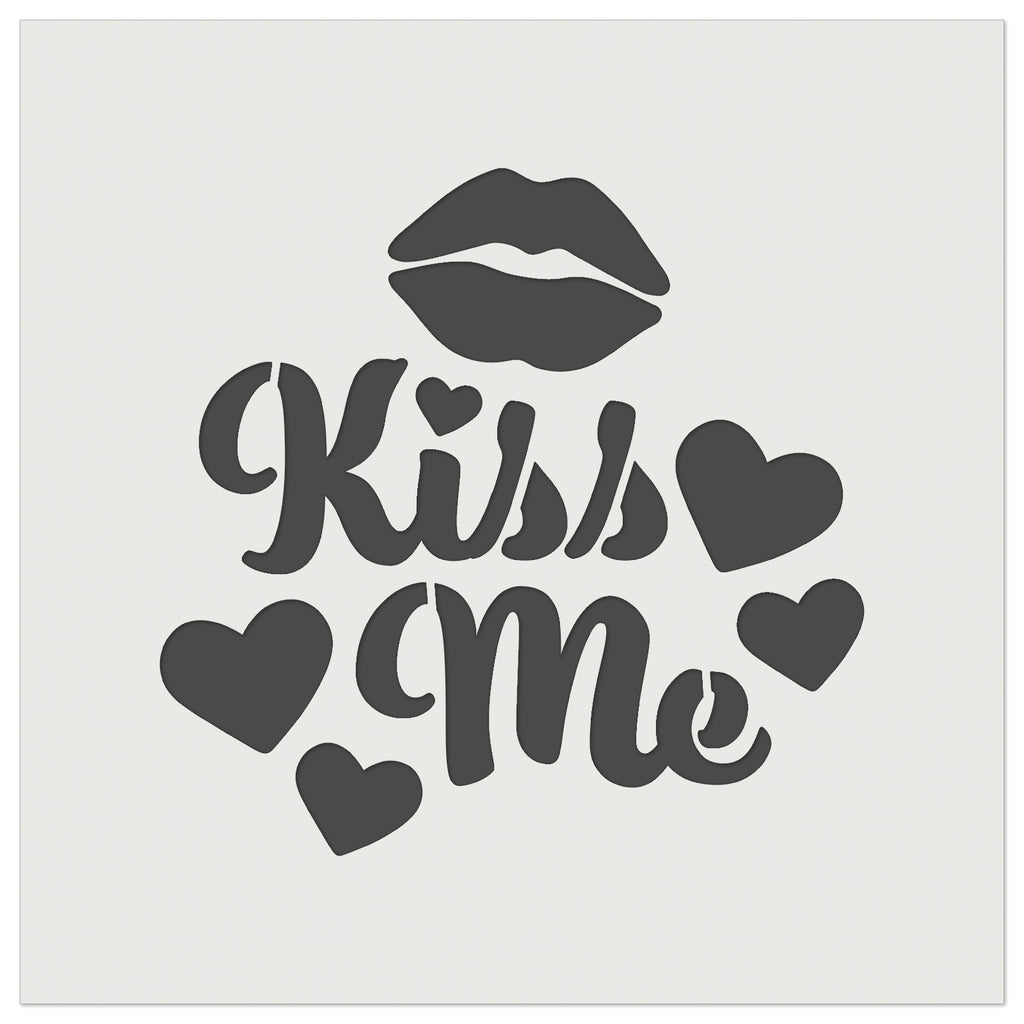 Kiss Me Lips Wall Cookie DIY Craft Reusable Stencil