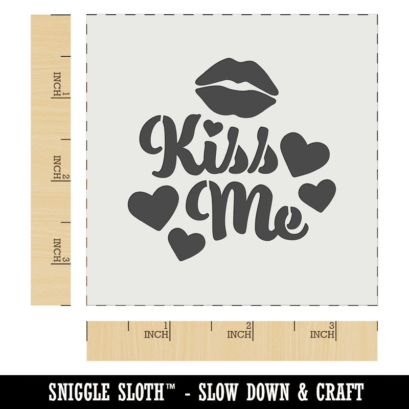 Kiss Me Lips Wall Cookie DIY Craft Reusable Stencil