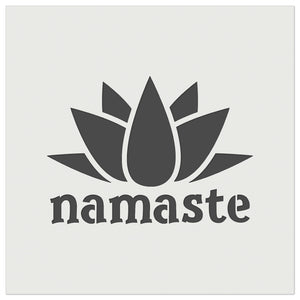 Namaste with Lotus Flower Yoga Wall Cookie DIY Craft Reusable Stencil