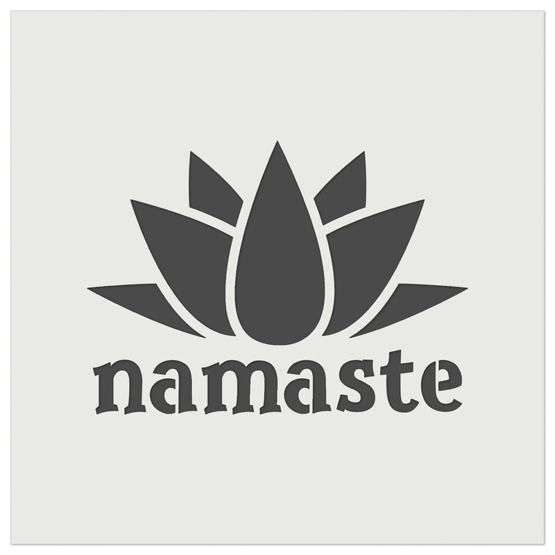 Namaste with Lotus Flower Yoga Wall Cookie DIY Craft Reusable Stencil