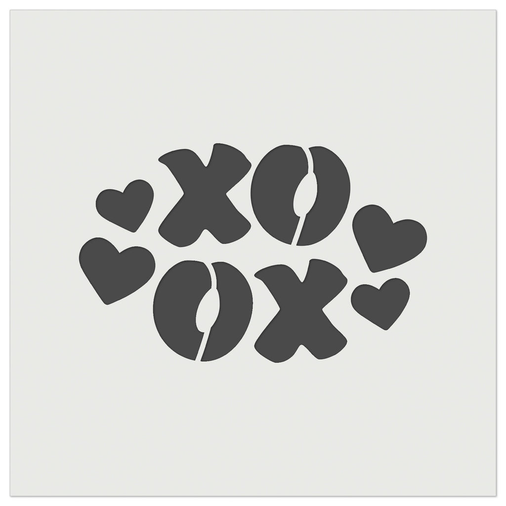XOXO with Hearts and Love Wall Cookie DIY Craft Reusable Stencil