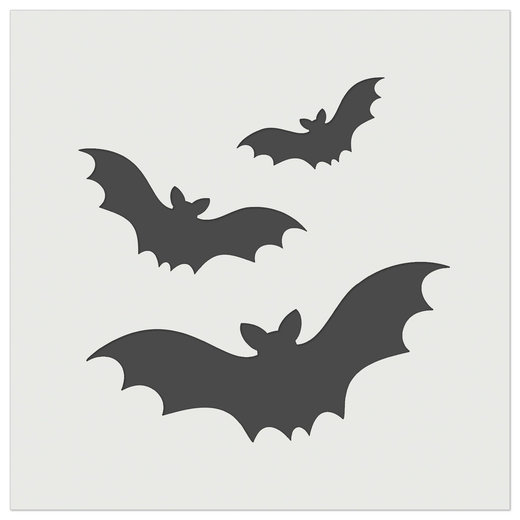 Trio of Bats Flying Halloween Wall Cookie DIY Craft Reusable Stencil