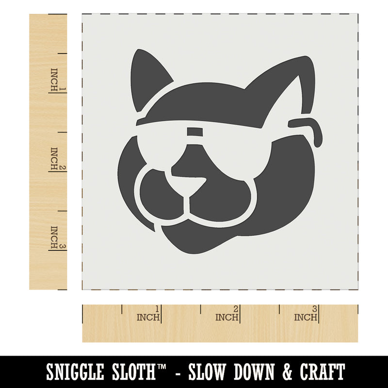 Cool Cat with Sunglasses Wall Cookie DIY Craft Reusable Stencil