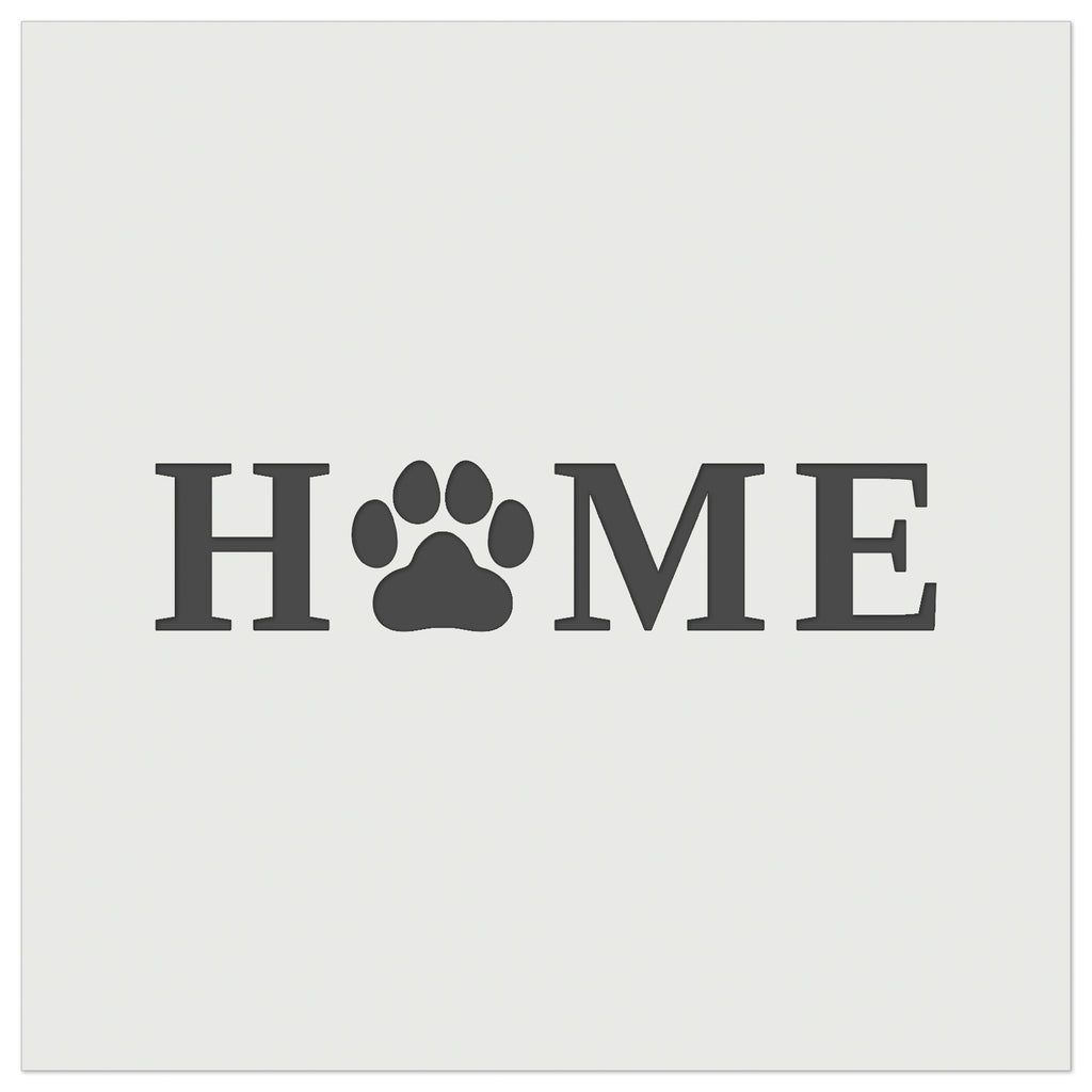 Home with Paw Print Dog Cat Pet Wall Cookie DIY Craft Reusable Stencil