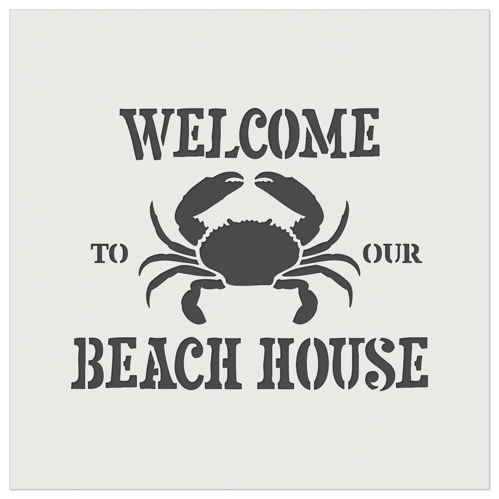 Welcome to Our Beach House Crab Wall Cookie DIY Craft Reusable Stencil