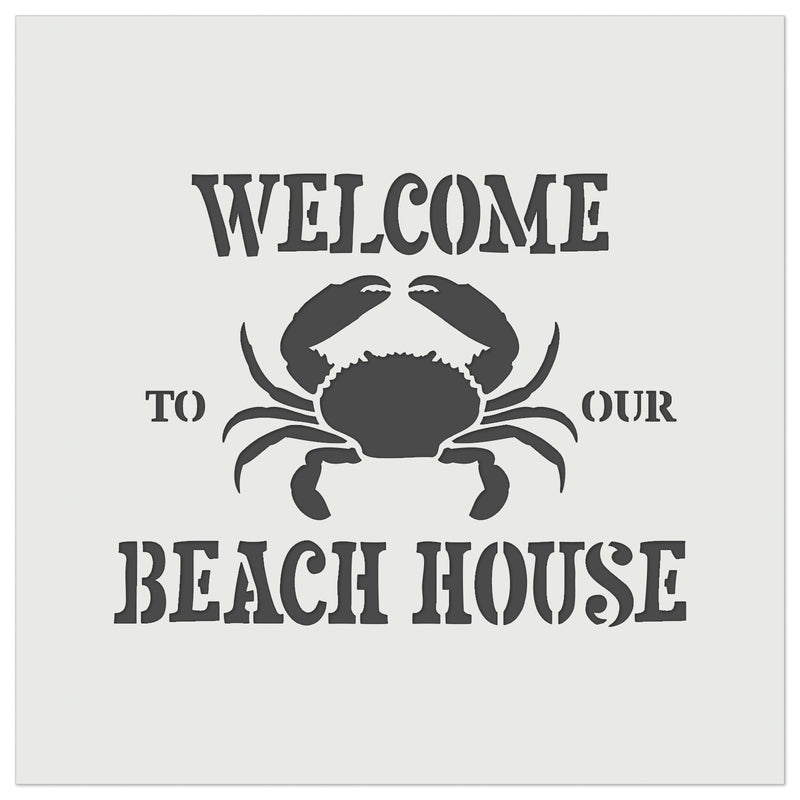 Welcome to Our Beach House Crab Wall Cookie DIY Craft Reusable Stencil