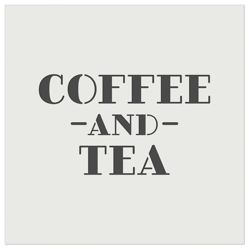 Coffee and Tea Sign Wall Cookie DIY Craft Reusable Stencil