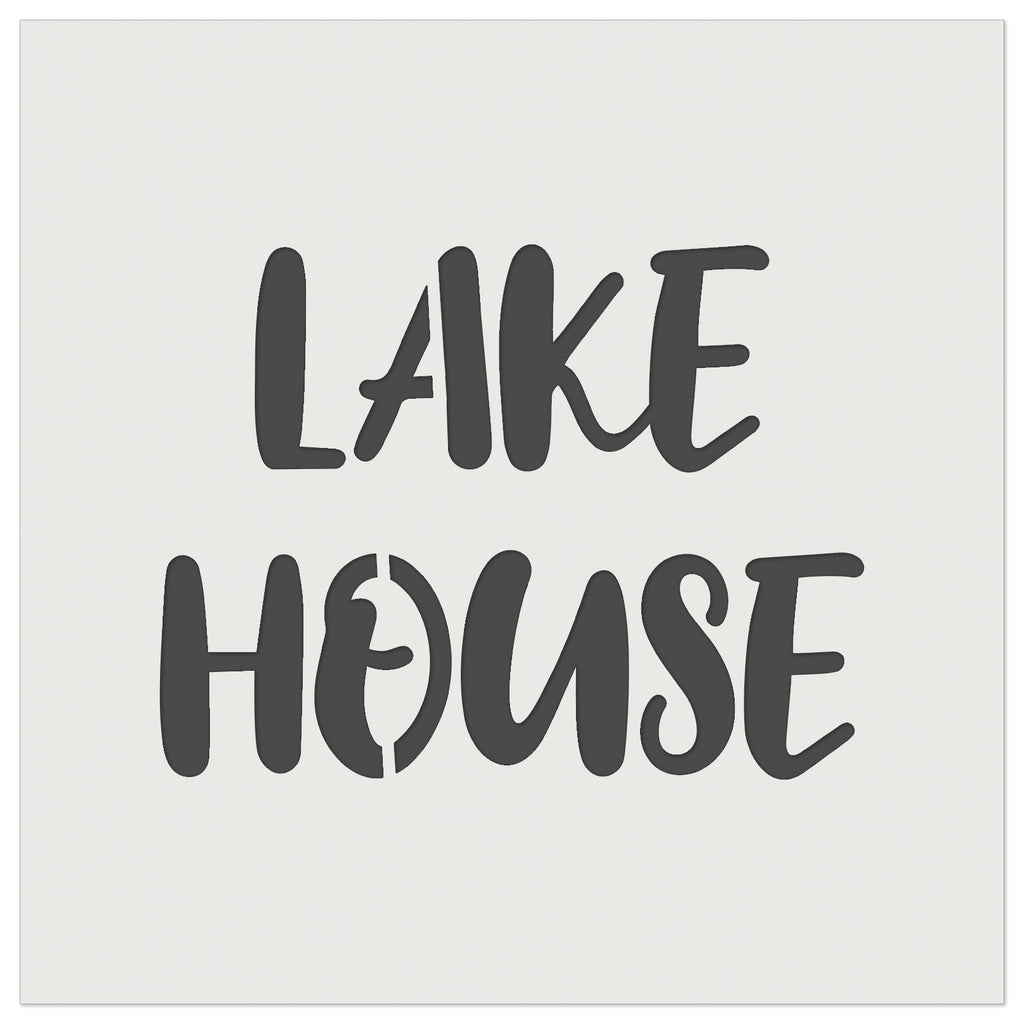 Lake House Fun Sign Wall Cookie DIY Craft Reusable Stencil