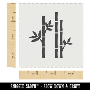 Bamboo Sticks with Leaves Wall Cookie DIY Craft Reusable Stencil