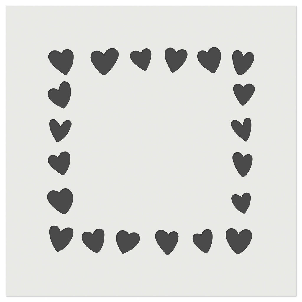 Cute Sweet Hearts Border Wall Cookie DIY Craft Reusable Stencil