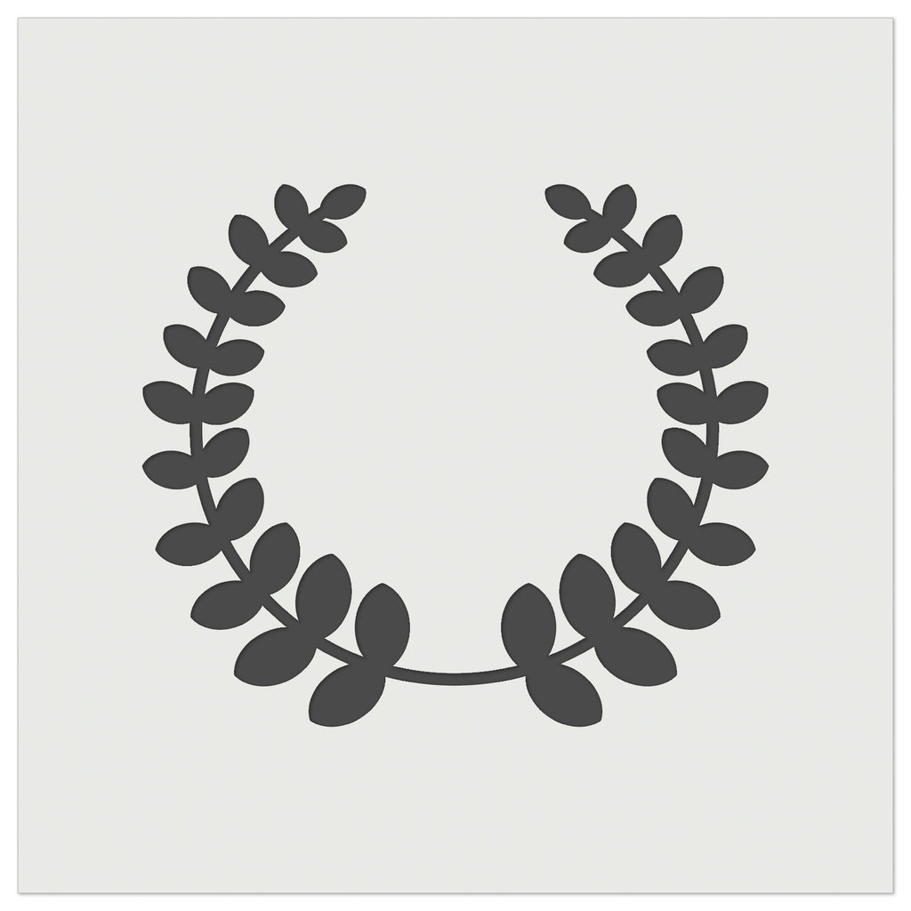 Rounded Laurel Wreath Silhouette Wall Cookie DIY Craft Reusable Stencil