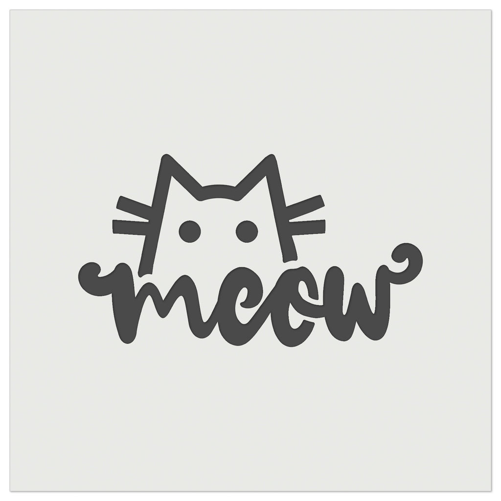Shy Peeking Cat Meow Wall Cookie DIY Craft Reusable Stencil