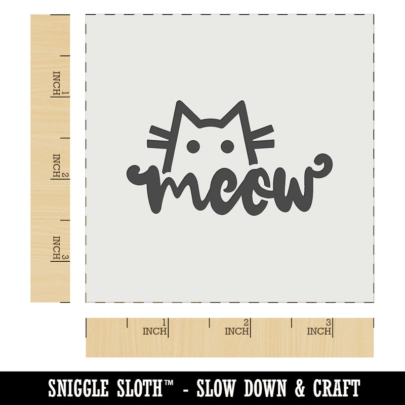 Shy Peeking Cat Meow Wall Cookie DIY Craft Reusable Stencil