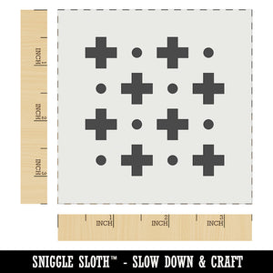 Swiss Cross with Dots Repeating Pattern Wall Cookie DIY Craft Reusable Stencil